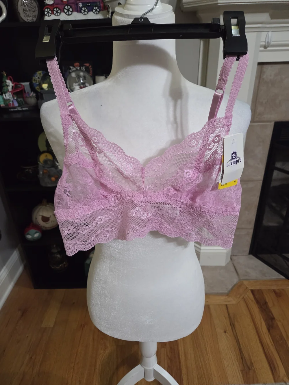 Wacoal Pink Lace Bralette with Adjustable Straps